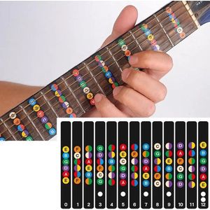 Lintage Guitars - Gitaar fretboard stickers - Gitaarakkoorden sticker - Gitaarhulp - Gitaar beginner