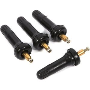 Bandenventiel voor bandenspanningssensor - 4 stuks reserveventiel - rubberen ventiel voor bandenspanningscontrolesysteem - TPMS-ventielschacht