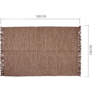 Giftdecor - Katoenen tapijt - Bruin - 120 x 180 cm