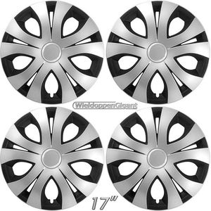 Wieldoppen TOP-SB 17 INCH zilver/zwart. Set a 4 stuks (LET OP, DIT IS 17"", CONTROLEER UW BANDENMAAT OP UW (WINTER)VELGEN en lees a.u.b. de onderstaande, uitgebreide tekst!)