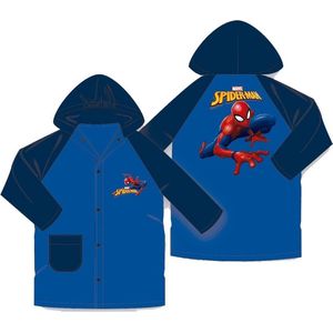 Spiderman regenjas - regenmantel - lichtblauw - maat 116