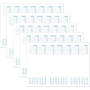 Bureaulegger 600 x 420 mm met weekdagvelden en kalender - 5 bladen à 30 vel