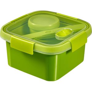 Curver Smart To Go Lunchset - 1,1L + Bestekset & Sauscup - Groen