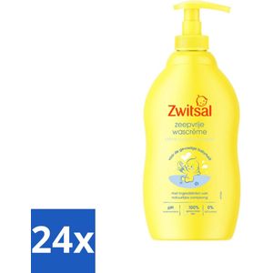 Zwitsal - Babyverzorging - Zeepvrije Wascrème - Voor de Gevoelige Babyhuid - 400 ml - Voordeelverpakking - 24 stuks