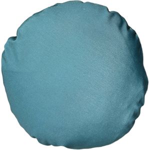 Warmpi® Warmtekussen - Blauw Outdoor Rond - 40cm - Draadloos Incl Warmpi® Powerbank 10.000mah - Waterafstotend + UV Bestendig - Ruim 3 uur warmte in de hoogste stand en 5 uur in de middelste stand - tuinkussen - verwarmd buitenkussen - outdoor kussen