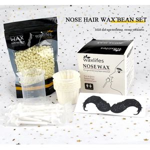 Neus Wax Kit- Ontharing -Wax Applicators Sticks -Snor Stickers Bescherming- Maatbeker- Papier Cups Voor Verwijderen Neus Wenkbrauw Haar/ R 63