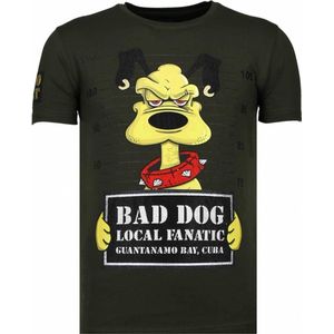 Bad Dog - Rhinestone T-shirt - Khaki