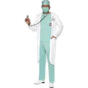 Dokter chirurg kostuum / verkleedpak met jas voor heren  52/54