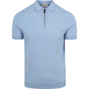 Suitable - Cool Dry Knit Polo Lichtblauw - Modern-fit - Heren Poloshirt Maat XL