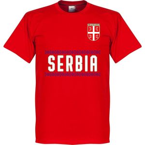 Servië Team T-Shirt - Rood - XS