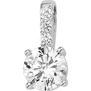 The Jewelry Collection Hanger Zirkonia - Zilver