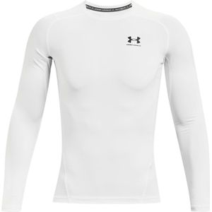 Under Armour UA HG Armour Comp LS Heren Sportshirt - Wit - Maat XL