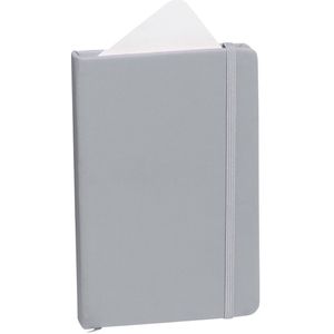 Notitieboek A6 - Notebook - Notitieboeken - Schrift - Softcover - Imitatieleer - Zilver