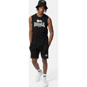 Lonsdale Trainingsanzug Allanton ärmelloses T-Shirt & Shorts Set normale Passform Black/White-L