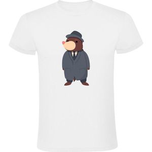 Detective mol Heren T-shirt - agent - undercover - dieren - schattig - vergrootglas - onderzoek - grappig