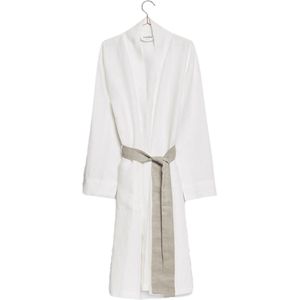 Yumeko kimono badjas gewassen linnen wit m