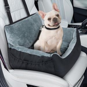 Hondenautostoel voor kleine honden - Antislip, veiligheidsgordel, afneembaar en wasbaar - Ideaal voor Chihuahua's, Franse Bulldogs en Jack Russell Terrier - Zwart