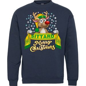 Kersttrui Sittard | Foute Kersttrui Dames Heren | Kerstcadeau | Fortuna Sittard supporter | Navy | maat S