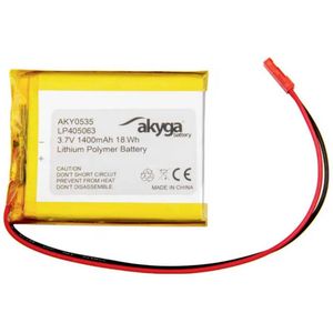 Akyga LP405063 Accupack Batterijgrootte: Speciaal LiPo 3.7 V 1400 mAh