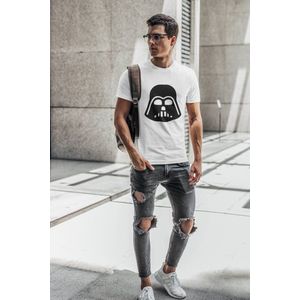 Rick & Rich - T-Shirt Darth Vader 3 - T-Shirt Star Wars - Wit Shirt - T-shirt met opdruk - Shirt met ronde hals - T-shirt Man - T-shirt met ronde hals - T-shirt maat M