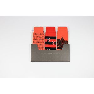 Heroes on Socks - Gift Box ""Orange Forever Pack""- Maat 41-46
