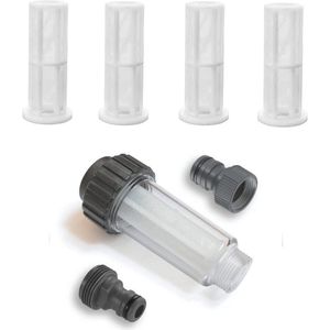 Waterfilterset voor Hogedrukreinigers en Tuinpompen - Snelle adapter met 4 filterinzetstukken