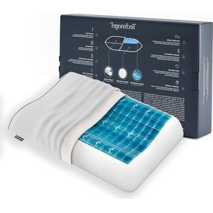 Anatomic Orthopedisch Neksteun-Hoofdkussen Antibacterieel HWS-Gelkussen voor Rug- en Zijslapers - Incl. Kussensloop - Hoogte 09 cm hoofdkussen nekklachten