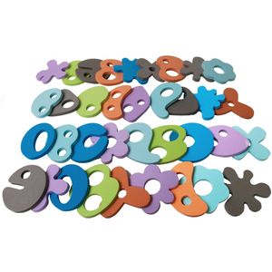 Bo Jungle - Badspeelgoed Vormen - Waterspeeltjes - Bath Foam Shapes (36 Stuks) - Tegel Plakken