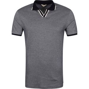 Dstrezzed - Polo Gaze Melange Donkerblauw - Modern-fit - Heren Poloshirt Maat M