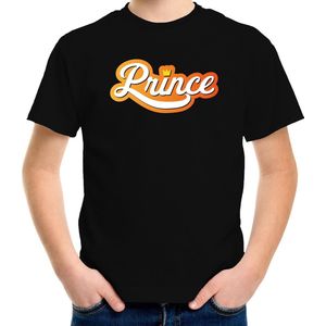 Prince Koningsdag t-shirt - zwart - kinderen -  Koningsdag shirt / kleding / outfit 122/128