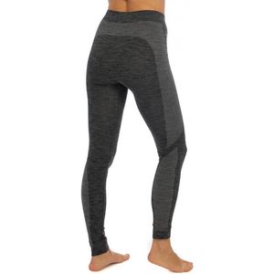 Thermo broek ondergoed lang voor dames zwart melange - Wintersport kleding - Thermokleding - Lange thermo broek S (36)