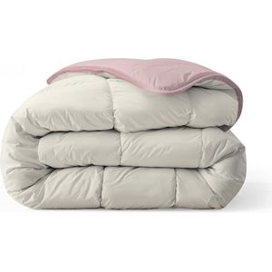 Zelesta® Royalbed Pastel Pink & Cream 240x200cm - Dekbed zonder overtrek - 30 dagen proefslapen - Wasbaar hoesloos dekbed - Bedrukt dekbed - All year zomerdekbed & winterdekbed