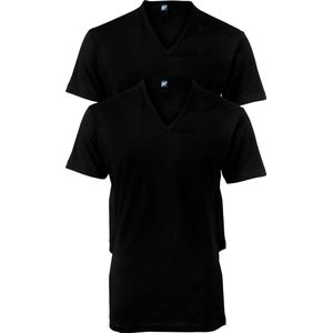 Alan Red - T-Shirt V-Neck Stretch Zwart 2-Pack - Heren - Maat M - Body-fit