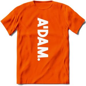 A'Dam Amsterdam T-Shirt | Souvenirs Holland Kleding | Dames / Heren / Unisex Koningsdag shirt | Grappig Nederland Fiets Land Cadeau | - Oranje - 3XL