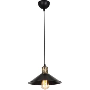 Hanglamp Hinckley E27 zwart bronskleurig antiek