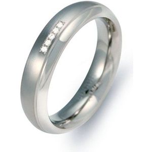 Titanium ring - diamant - Boccia - 0130-0954 - dames - sale Juwelier Verlinden St. Hubert – van €129,= voor €95,=