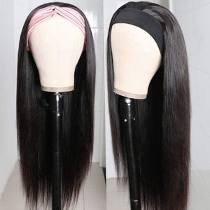 Pruiken Voor Dames - Stijl Haar Incl. Haarband - 100% Echt haar - Human Hair - Gemakkelijk Te Bevestigen - Glanzend En Dik Haar - Zwart - Stijl Haar 61 cm