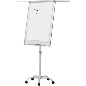 Trend24 Whiteboard - Flipchart - Flipover - Magneetbord - In hoogte verstelbaar - Incl. accessoires - 60 x 90 cm