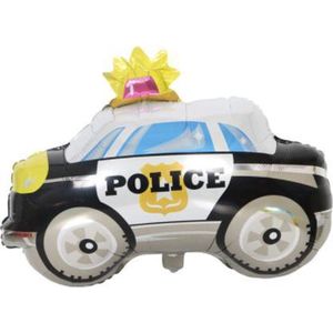 Politieauto ballon - 65x74cm - Folie ballon - Helium - Leeg - Politie - Ballonnen - Auto - Car - Auto ballon - Versiering - Thema feest - Verjaardag