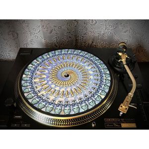THE FISHER KING BLUE Felt Zoetrope Turntable Slipmat 12"" - Premium slip mat – Platenspeler - for Vinyl LP Record Player - DJing - Audiophile - Original art Design - Psychedelic Art
