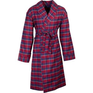 Flanellen Heren Kamerjas Klassiek Engels Tartan Ruit Motief - 100% Katoen - Rood Maat S