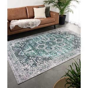 Vintage vloerkleed - Fade No.3 groen 305x405 cm