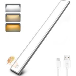 Oplaadbare bewegingssensorverlichting binnen - 38 cm 3000 mAh keukenlamp - 140 leds - 3 kleurtemperaturen - kledingkast trappen hal