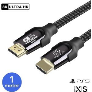 VanDijck® - HDMI 2.1 Kabel 1 Meter - Ultra HD 8K High Speed (60/120/240Hz) - 48GBPS