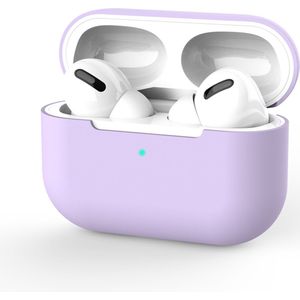 Apple AirPods 3 - Siliconen Case Cover - Hoesje Geschikt voor AirPods 3 - Kleur Paars