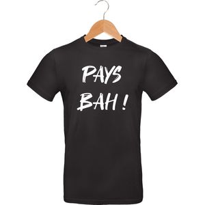 mijncadeautje - T-shirt unisex - zwart - Pays Bah - (Pay Bas) - Text Only - maat XXL