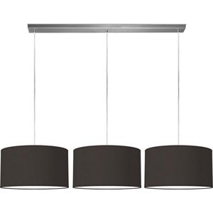 Home Sweet Home hanglamp Bling - verlichtingspendel Beam inclusief 3 lampenkappen - lampenkap 40/40/22cm - pendel lengte 100 cm - geschikt voor E27 LED lamp - zwart
