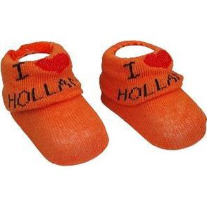 Baby Kampioenen Sokjes I Love Holland - Oranje - Katoen / Polyamide / Elasthan - One Size