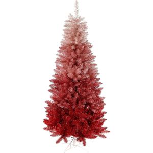 Vegas Red Pink kunstkerstboom - 183 cm - ombre roze/rood - Ø 81 cm - 729 tips - metalen voet