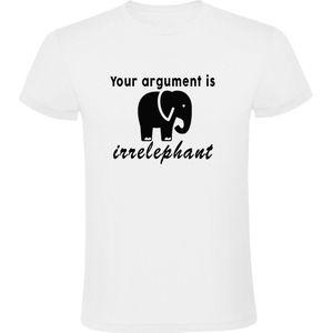 Your argument is irrelephant Heren t-shirt | olifant | dierendag | afrika | savanne | grappig | cadeau | Wit